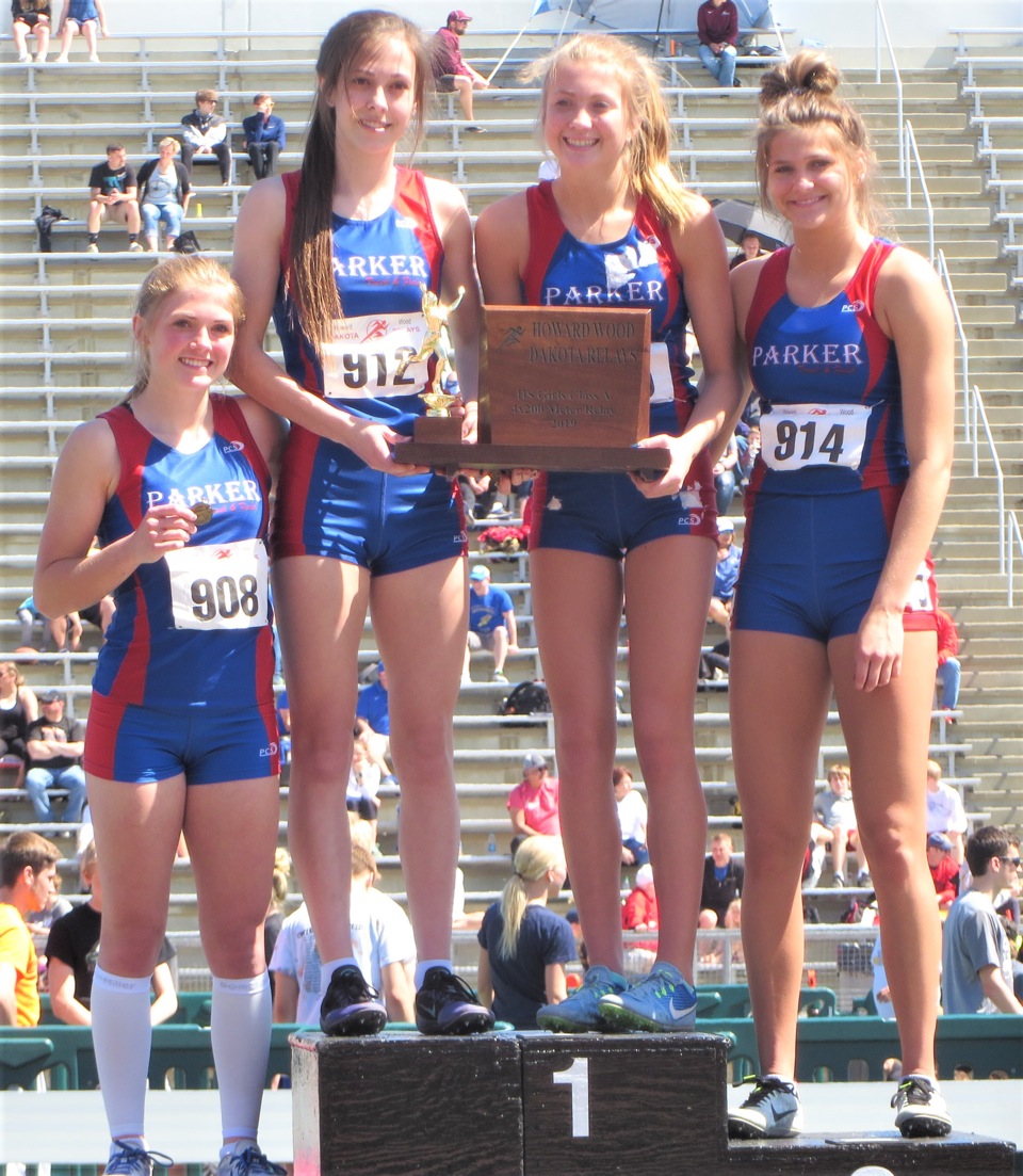 The New Era Parker girls win two relays at the Howard Wood Dakota Relays