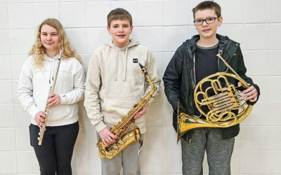 Three Parker band members head to SD Middle School All-State Band